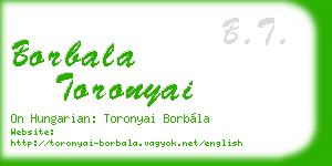 borbala toronyai business card